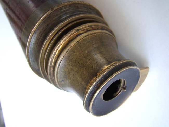 An early 19th century mahogany barreled two-draw Telescope by Spencer, Browning & Rust of London circa 1825 — image 3